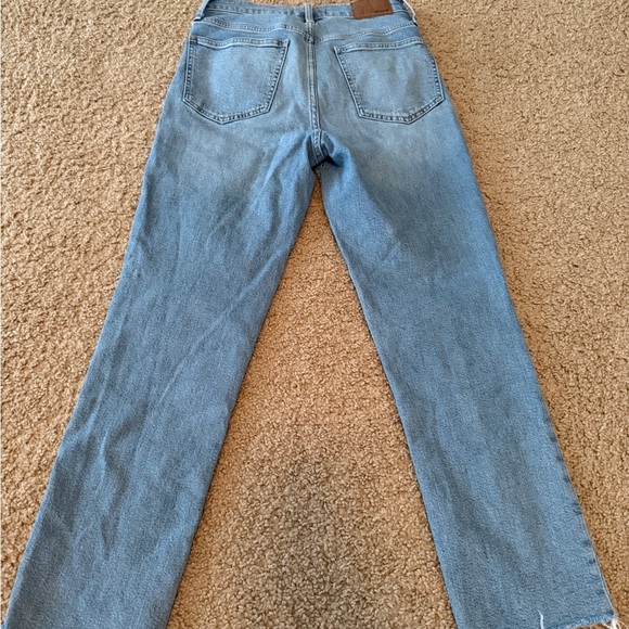 Madewell Blue Ankle Cropped Jeans with Frayed Hem - Picture 2 of 5